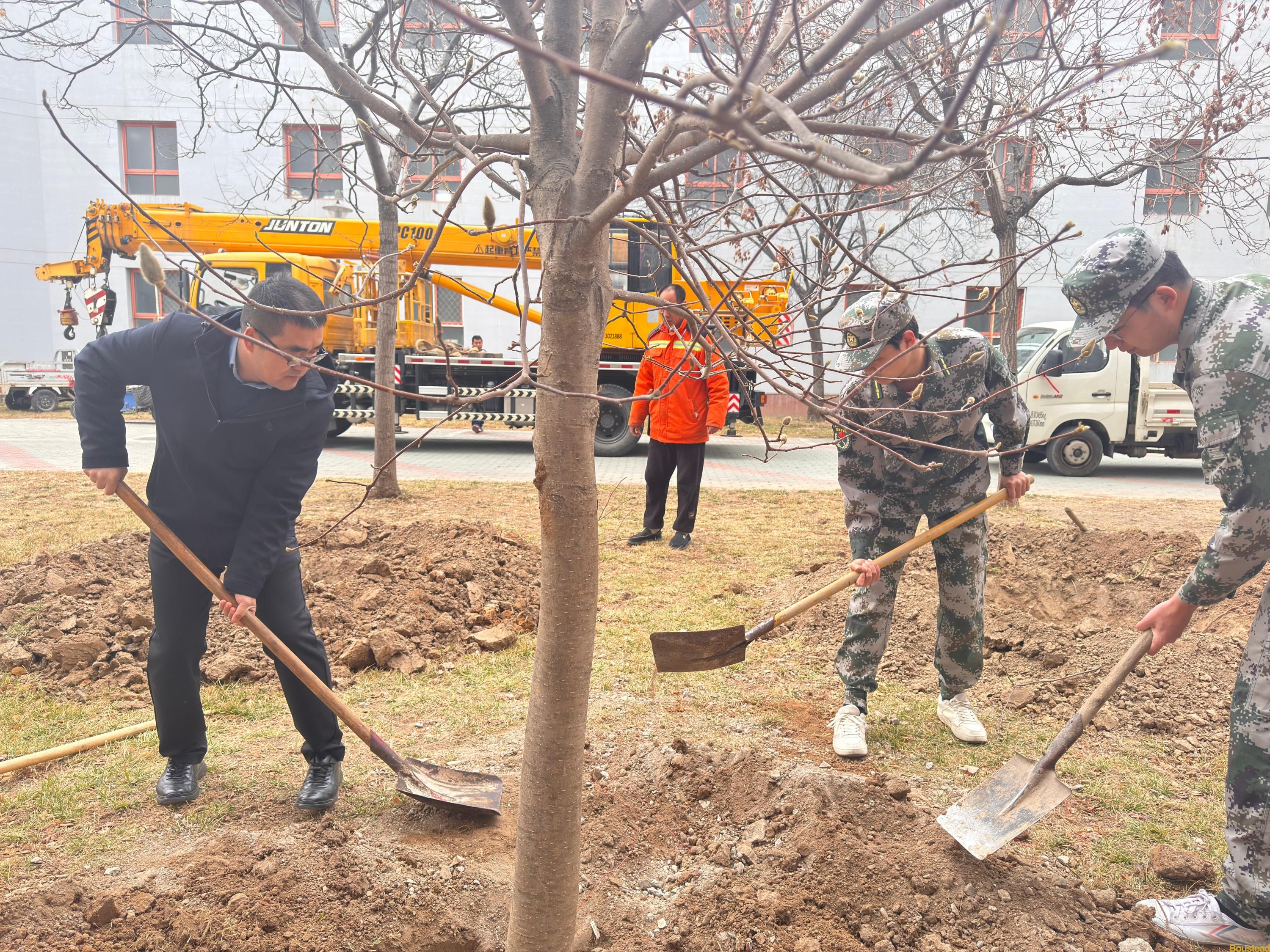 学院开展植树节校园绿化活动
